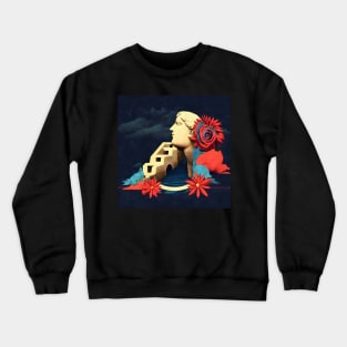 abstract staircase illustration Crewneck Sweatshirt